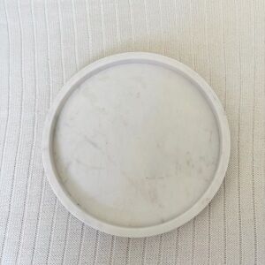 H&M White Round Marble Tray